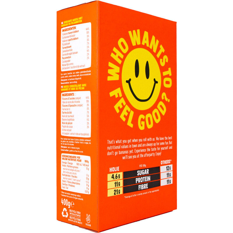 Een afbeelding van Holie's Crunchy muesli banana pecan
