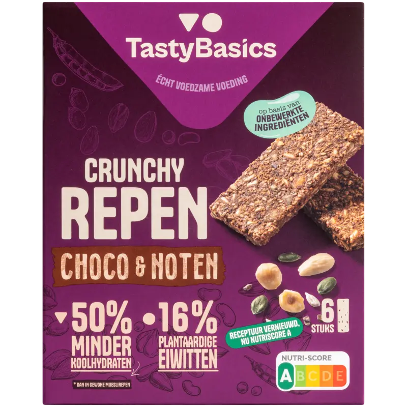 TastyBasics Crunchy repen choco & noten