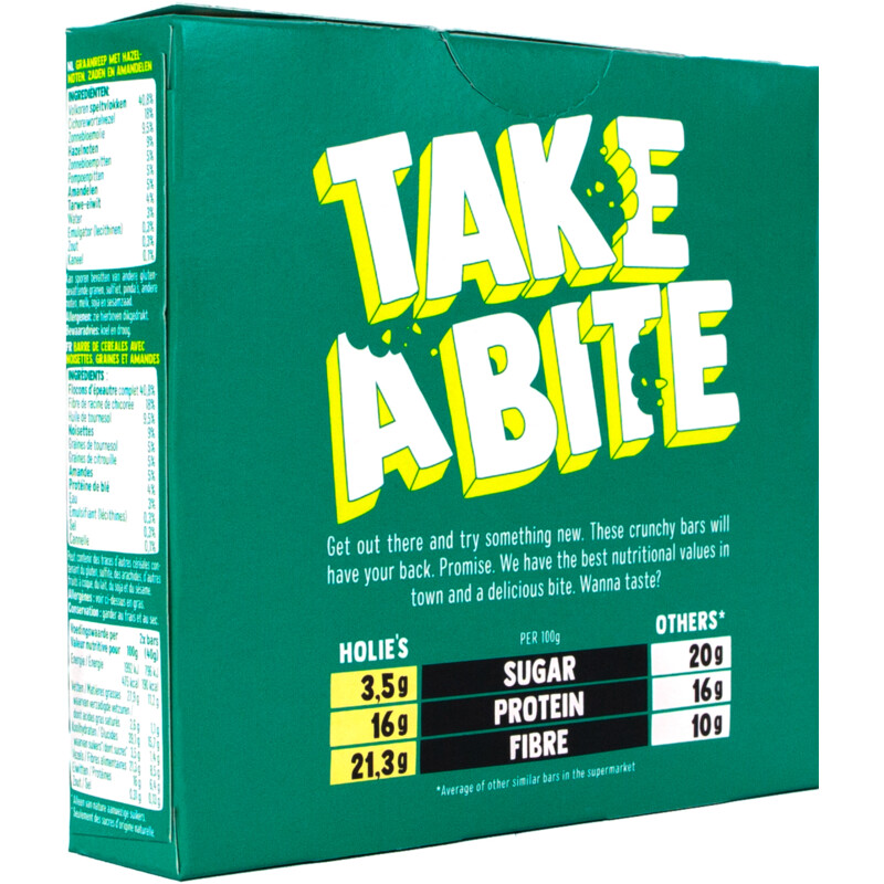 Een afbeelding van Holie's Crunchy bar nuts & seeds