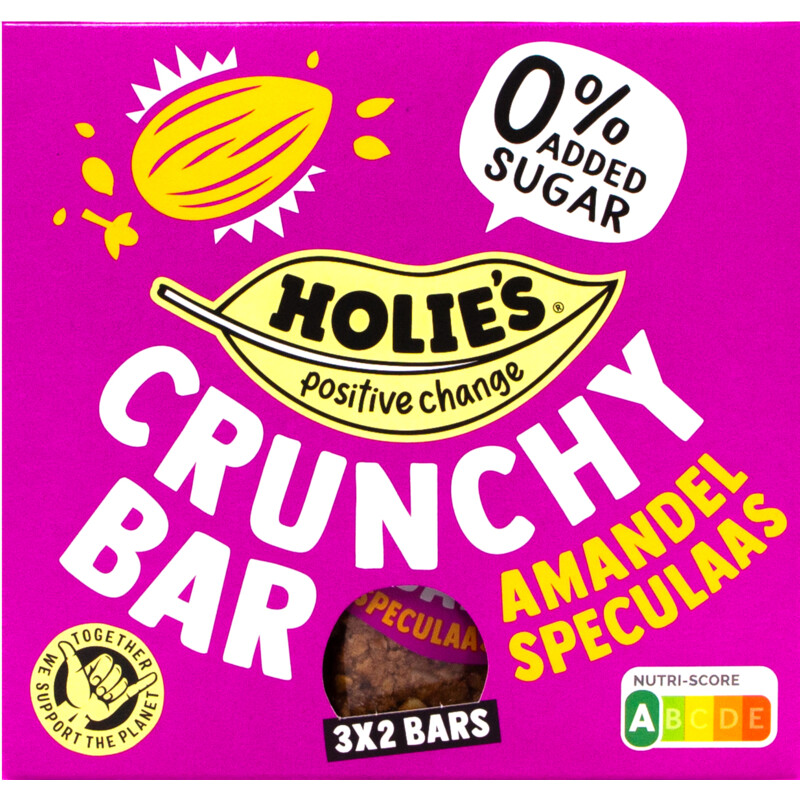 Een afbeelding van Holie's Crunchy bar amandel speculaas