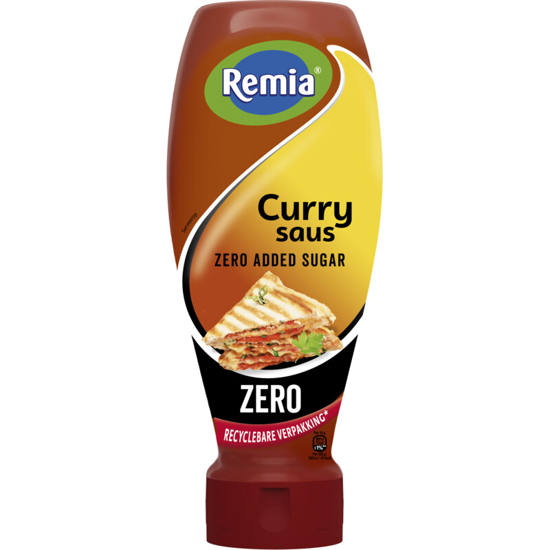 Een afbeelding van Remia Curry saus zero added sugar