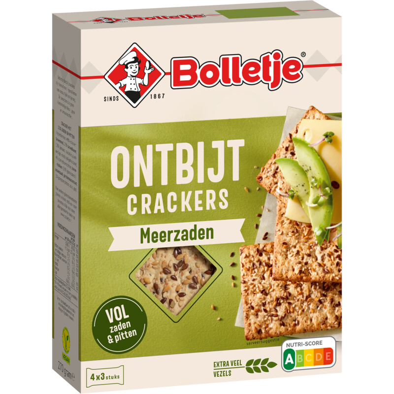 Een afbeelding van Bolletje Ontbijtcrackers Meerzaden