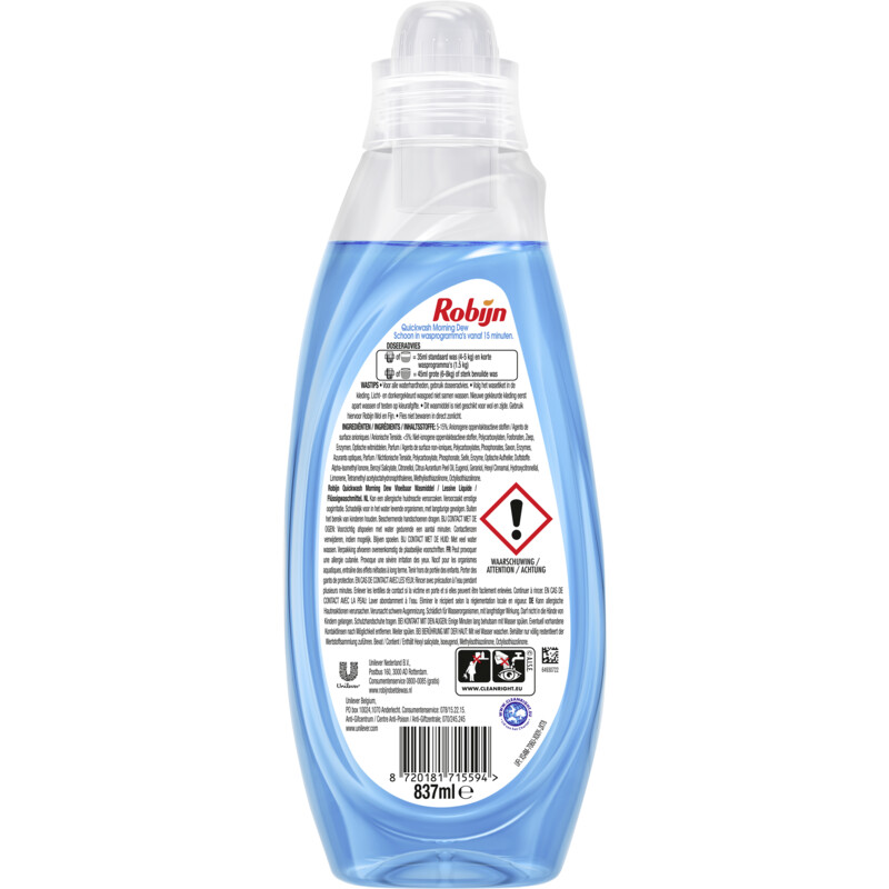 Een afbeelding van Robijn Quickwash morning dew wasmiddel