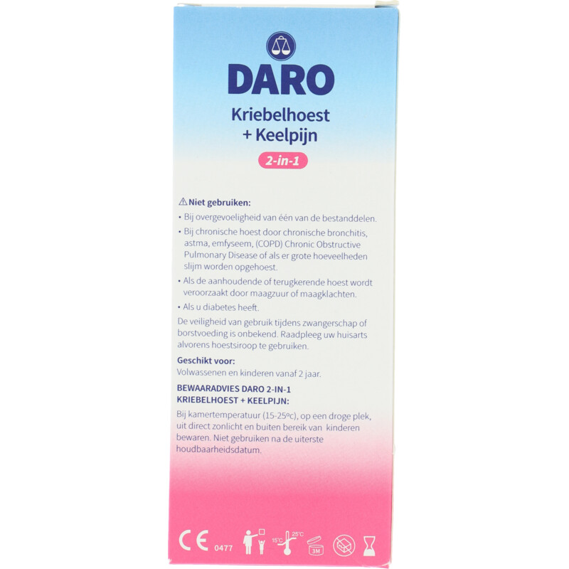 Een afbeelding van Daro 2-in-1 kriebelhoest + keelpijn