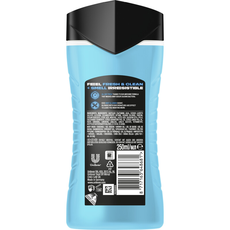 Een afbeelding van Axe Ice chill showergel