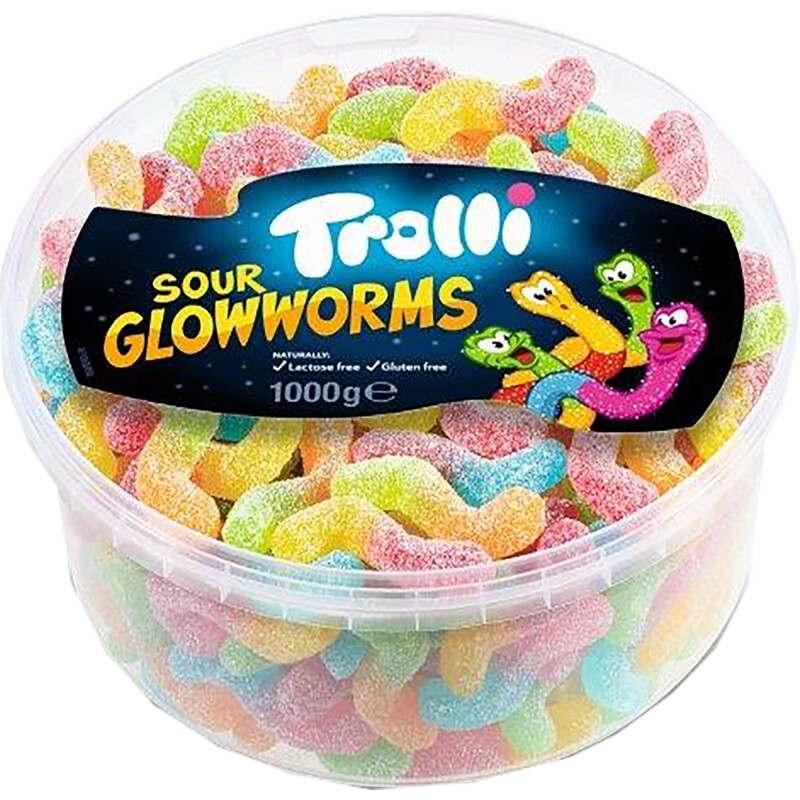Een afbeelding van Trolli Zure gloeiwormen
