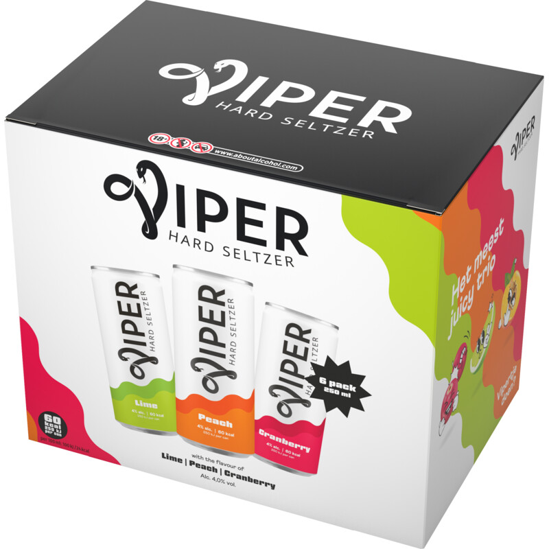 Een afbeelding van Viper Hard seltzer variety 6-pack