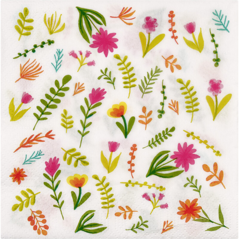 Een afbeelding van AH Servet voorjaarsbloemen allover 33x33cm