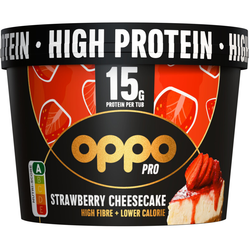 Een afbeelding van Oppo Brothers High protein strawberry cheesecake