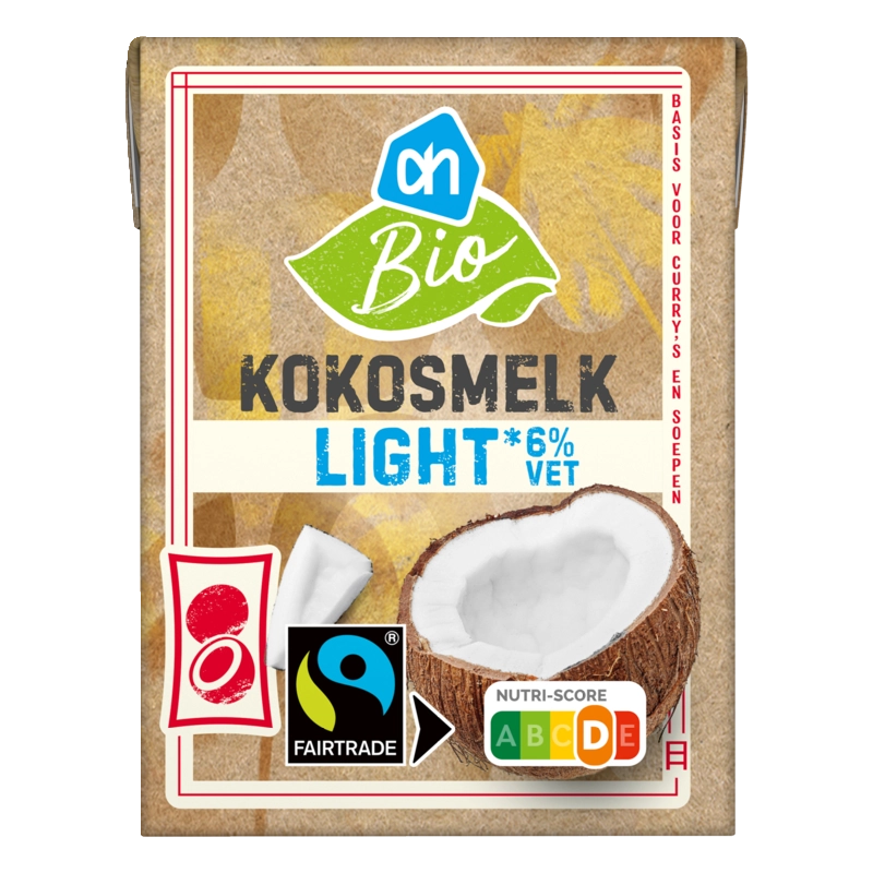 AH Biologisch Kokosmelk light 6% vet
