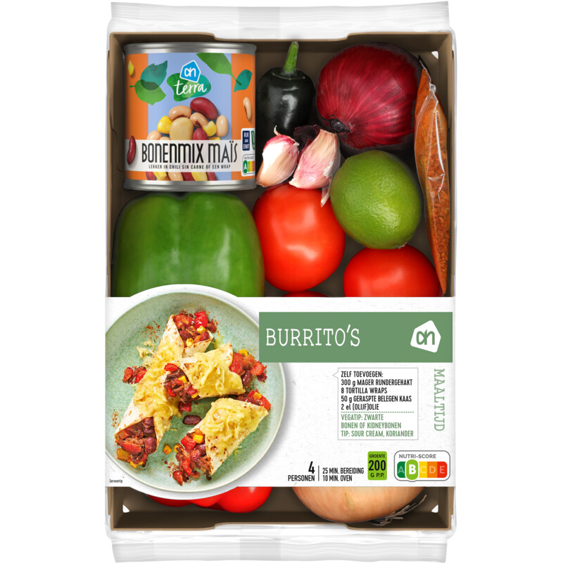 Een afbeelding van AH Mexicaanse burritos verspakket