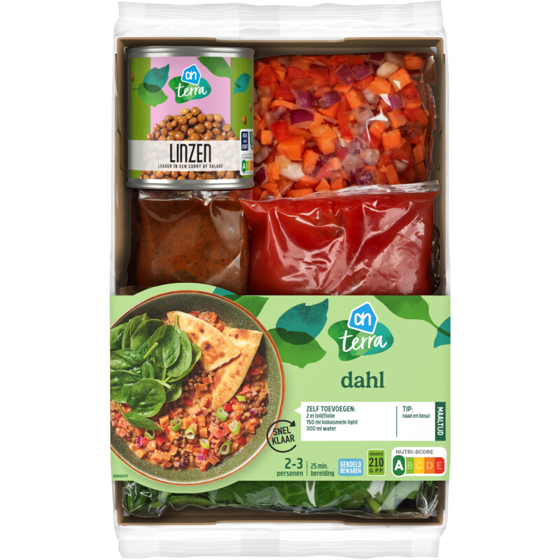 Een afbeelding van AH Terra Plantaardig gesneden verspakket dahl