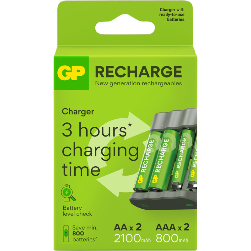 Een afbeelding van GP Batterij oplader AA en AAA