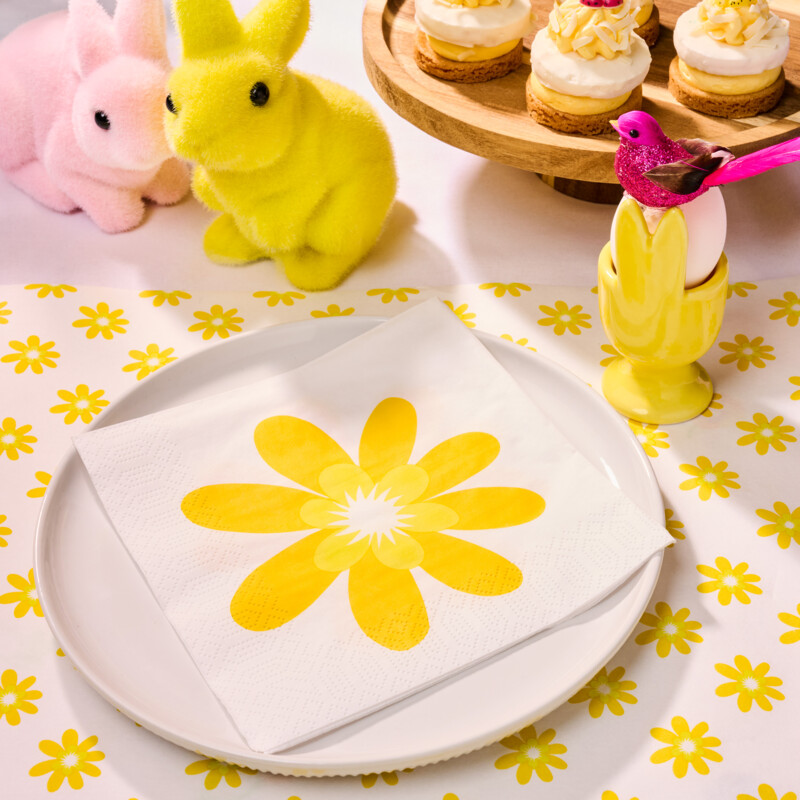 Een afbeelding van AH Servet bloem groot 33x33cm