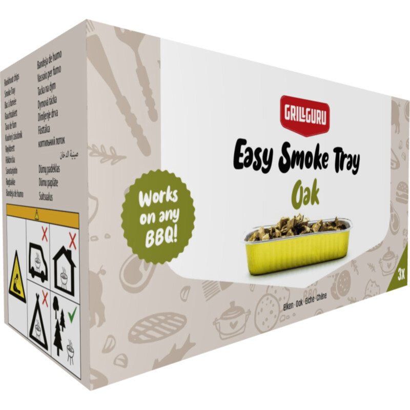 Een afbeelding van Grill Guru Smoke tray oak chips