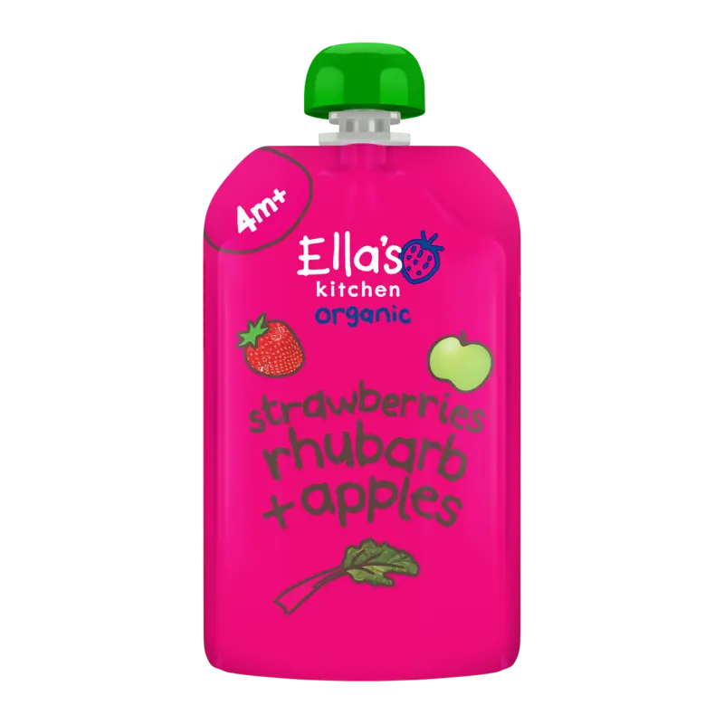 Aardbeien, rabarber + appels 4+ biologisch