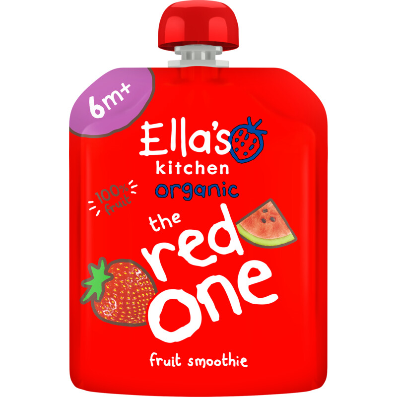 Een afbeelding van Ella's kitchen Fruit smoothie the red one 6m+ bio