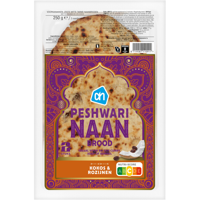 Een afbeelding van AH Peshwari naanbrood