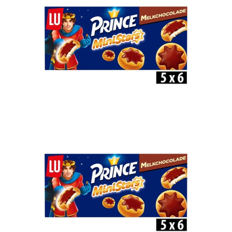 Een afbeelding van LU Prince ministars melkchocolade 2-pack