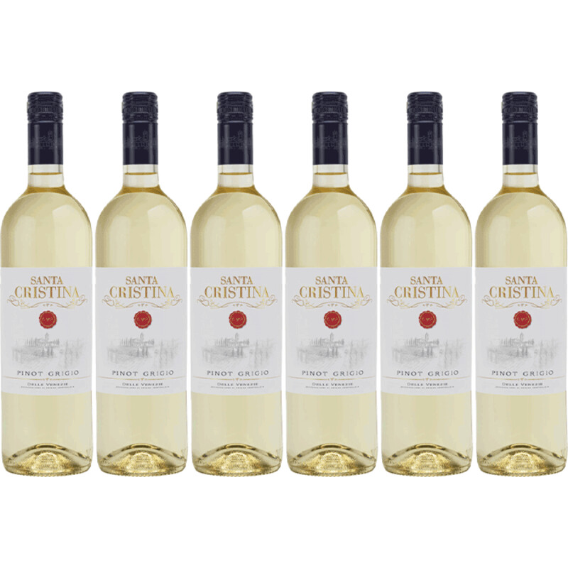 Een afbeelding van Antinori Santa cristina pinot grigio 6 flessen