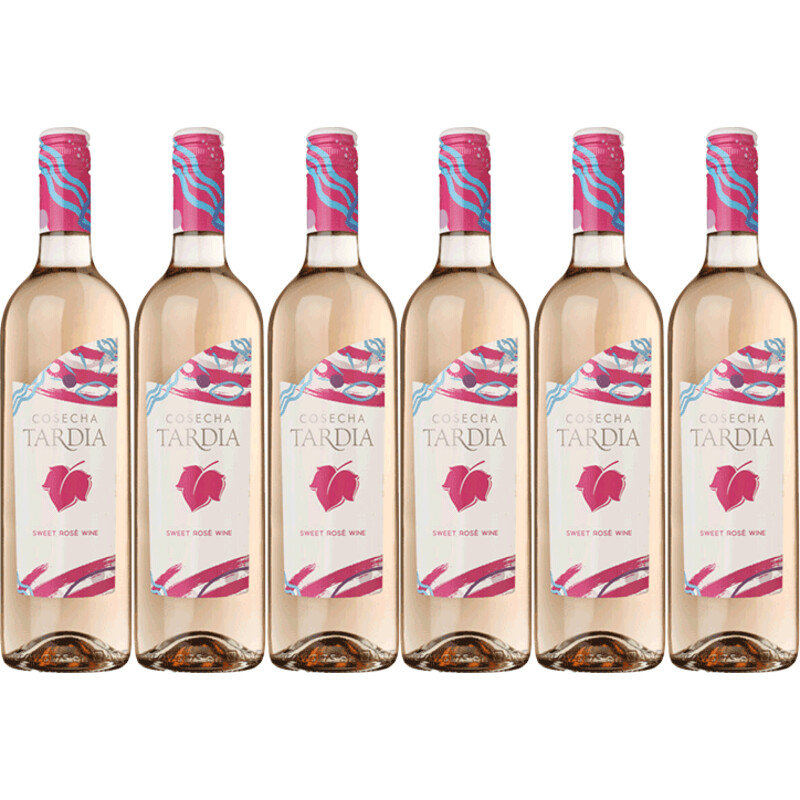 Een afbeelding van Tardia Sweet rose wine 6 flessen