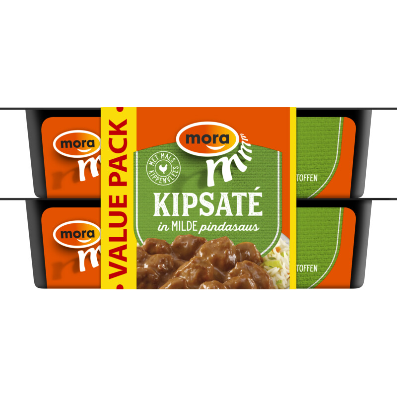 Een afbeelding van Mora Kipsate in milde pindasaus value pack