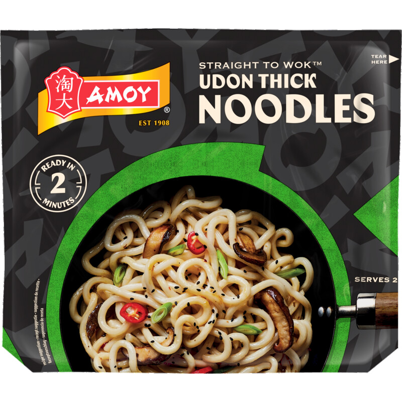 Een afbeelding van Amoy Udon thick noodles kant en klaar