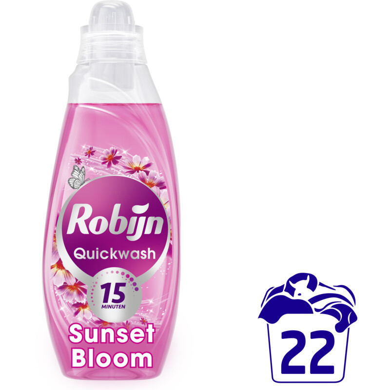 Een afbeelding van Robijn Quickwash sunset bloom wasmiddel