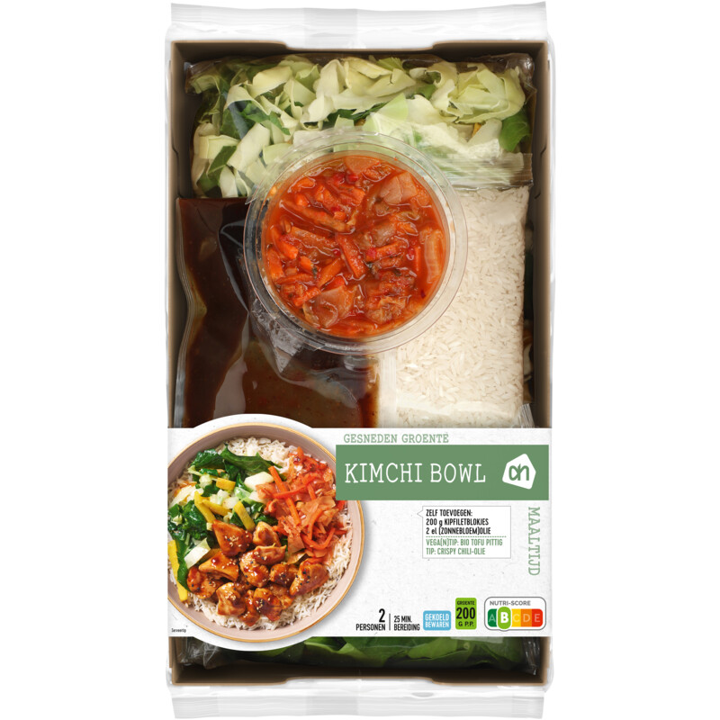 Een afbeelding van AH Gesneden verspakket kimchi bowl
