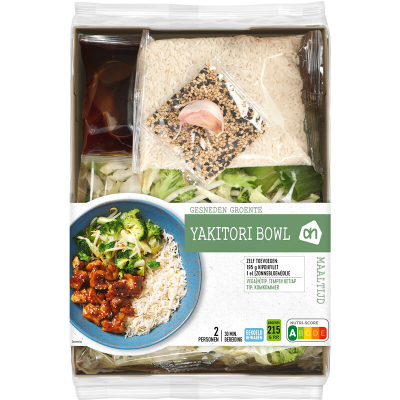 Een afbeelding van AH Gesneden verspakket yakitori bowl