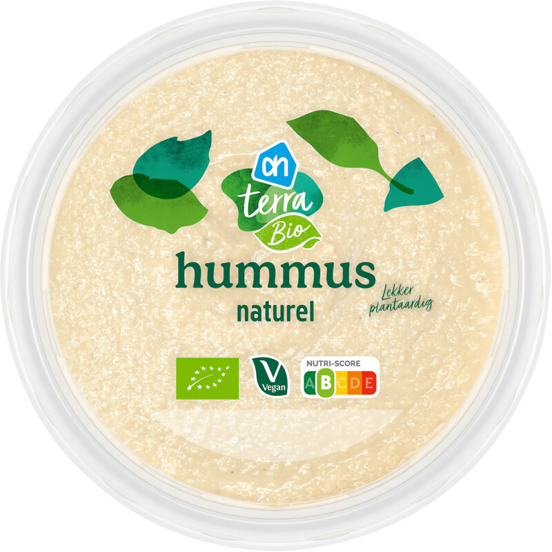 Een afbeelding van AH Terra Plantaardig biologische hummus naturel