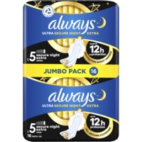 Een afbeelding van Always Ultra secure night extra wings big pack