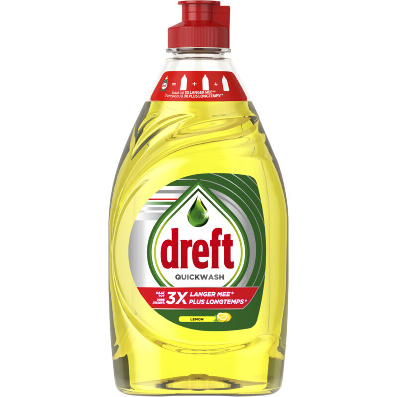 Een afbeelding van Dreft Afwasmiddel platinum quick wash lemon