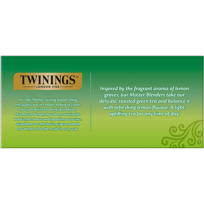 Een afbeelding van Twinings Green tea lemon