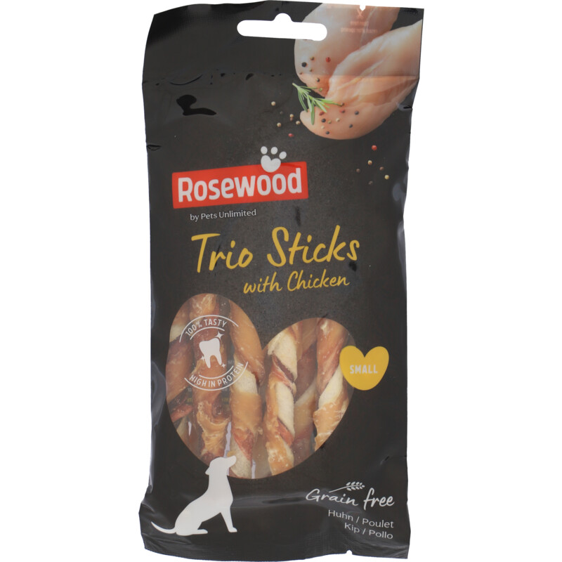 Een afbeelding van Rosewood Trio sticks with chicken small