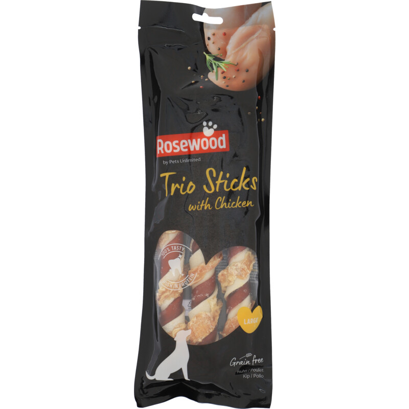 Een afbeelding van Rosewood Trio sticks with chicken large