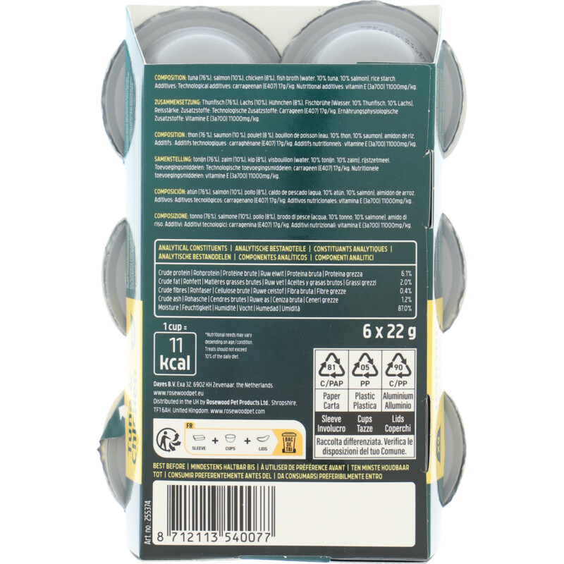 Een afbeelding van Rosewood Delicups tuna & chicken
