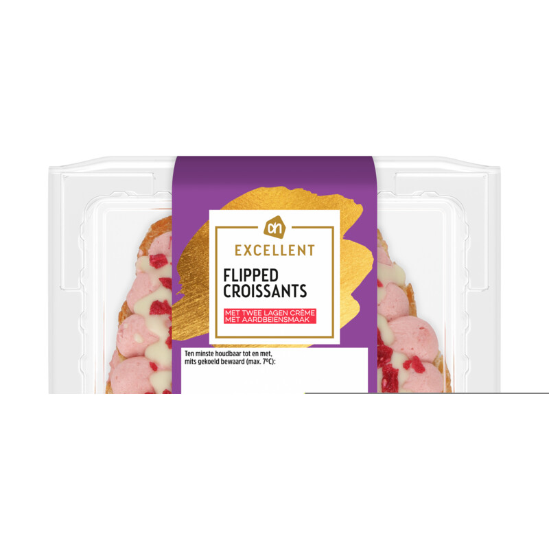 Een afbeelding van AH Excellent Flipped croissants aardbeiensmaak