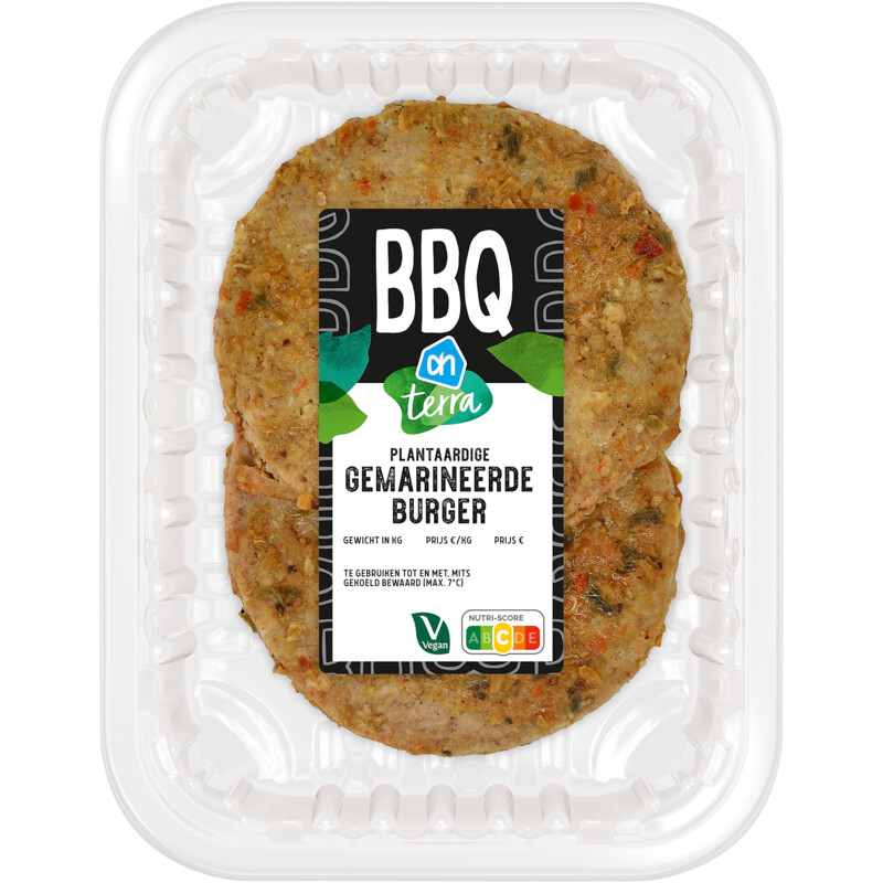 Een afbeelding van AH Terra Plantaardige gemarineerde burger BBQ