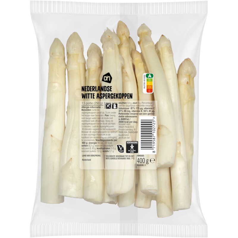 Een afbeelding van AH Nederlandse witte aspergekoppen