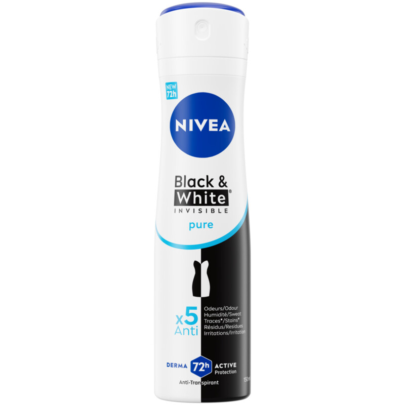 Een afbeelding van NIVEA Black &white pure anti transpirant spray