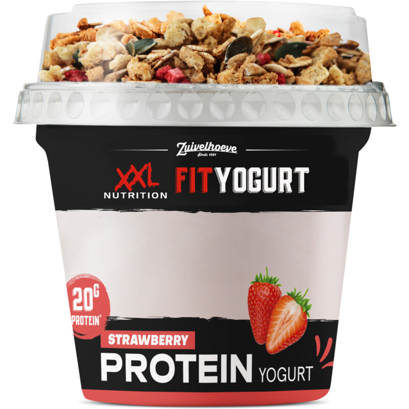Een afbeelding van XXL Nutrition Fit yoghurt protein strawberry