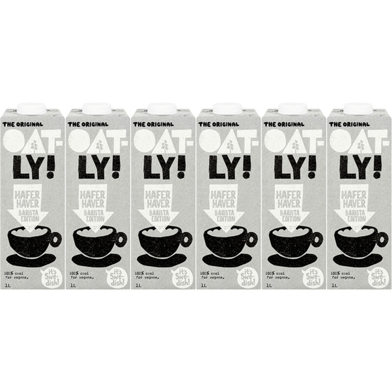Een afbeelding van Oatly! barista 1 liter 6-pack