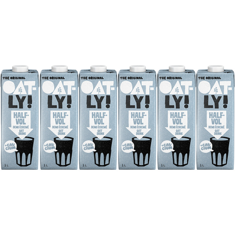 Een afbeelding van Oatly! halfvol 1 liter 6-pack