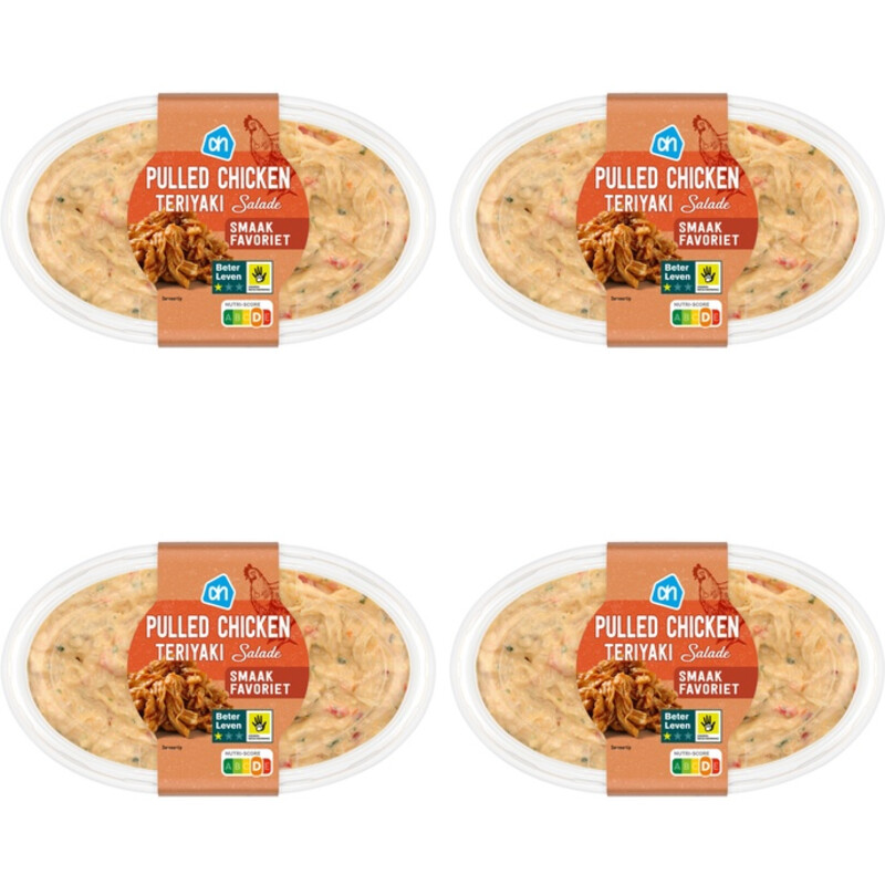 Een afbeelding van AH Pulled chicken teriyaki salade 4-pack