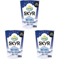 Een afbeelding van Arla Skyr naturel extra creamy 5% fat 3-pack