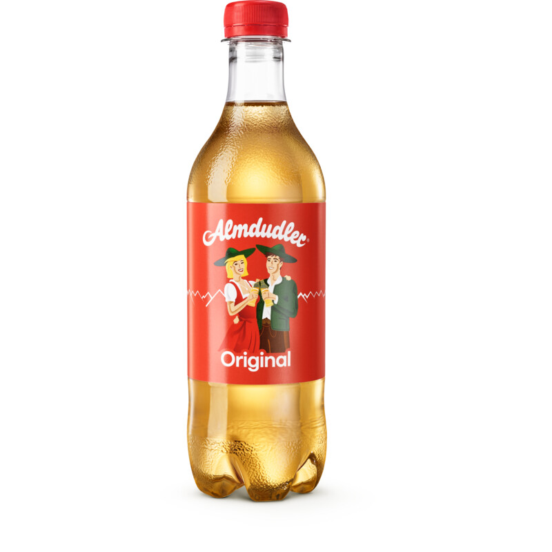 Een afbeelding van Almdudler fles bel