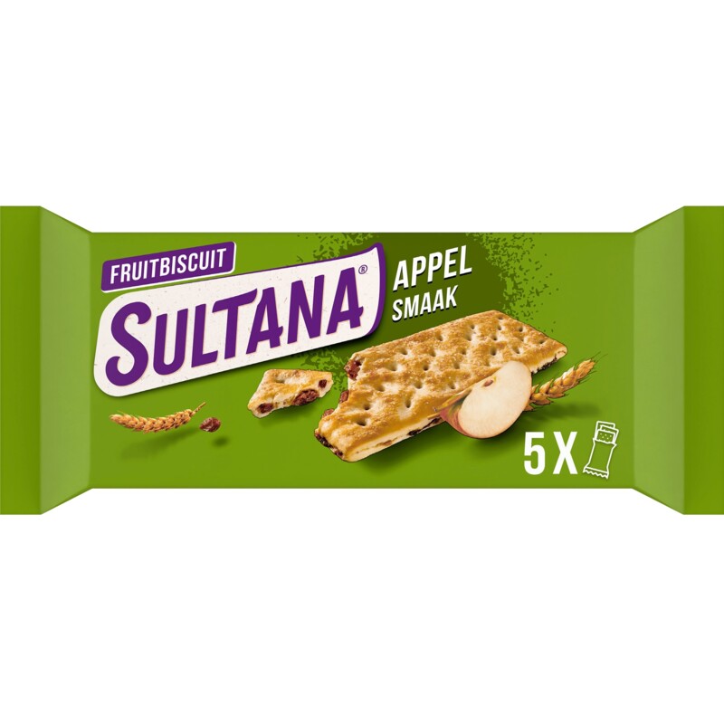 Een afbeelding van Sultana Fruitbiscuit appel smaak