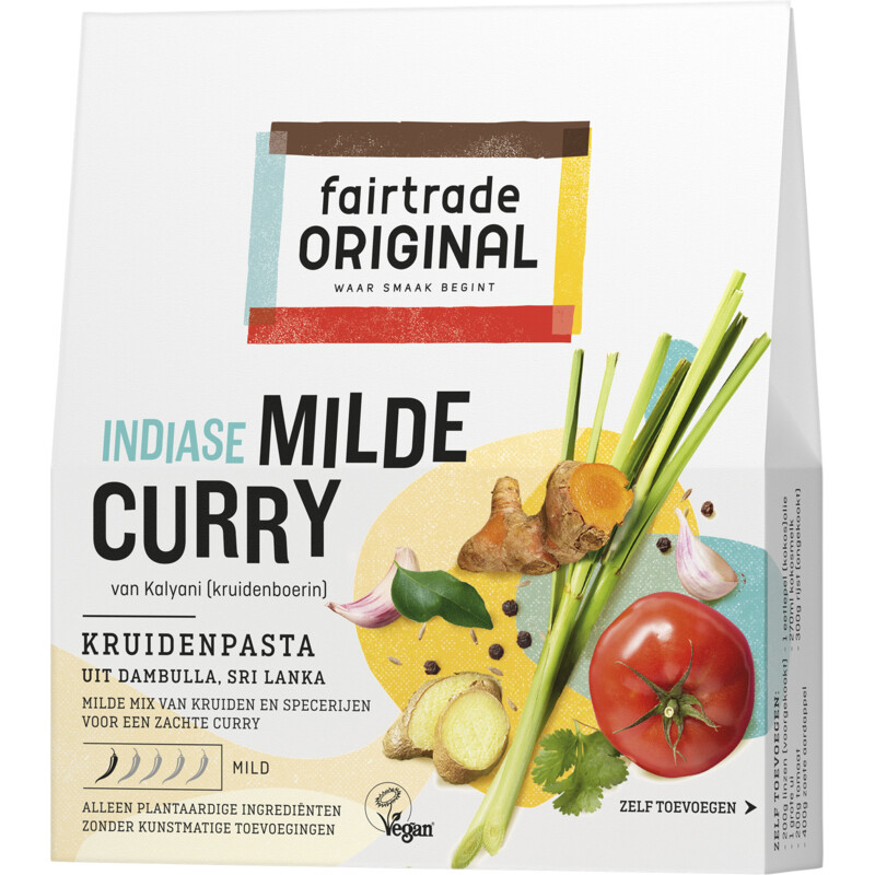 Een afbeelding van Fairtrade Original Kruidenpasta Indiase milde curry