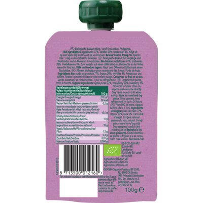 pdp-image-Organix Knijpfruit appel aardbei & bosbes 6m+